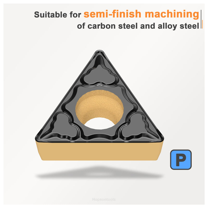 CNC Carbide Inserts TCMT32.51 / TCMT16T304-MD for Metal Cutting Steel, Semi-Finishing chipbreaker for Turning Cutter, 10 PCS. TCMT 31.51-PM