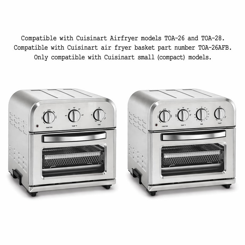 Univen Stainless Steel Upgraded Baking Tray Pan and Air Fryer Basket Compatible with Cuisinart Airfryer TOA-26 TOA-28