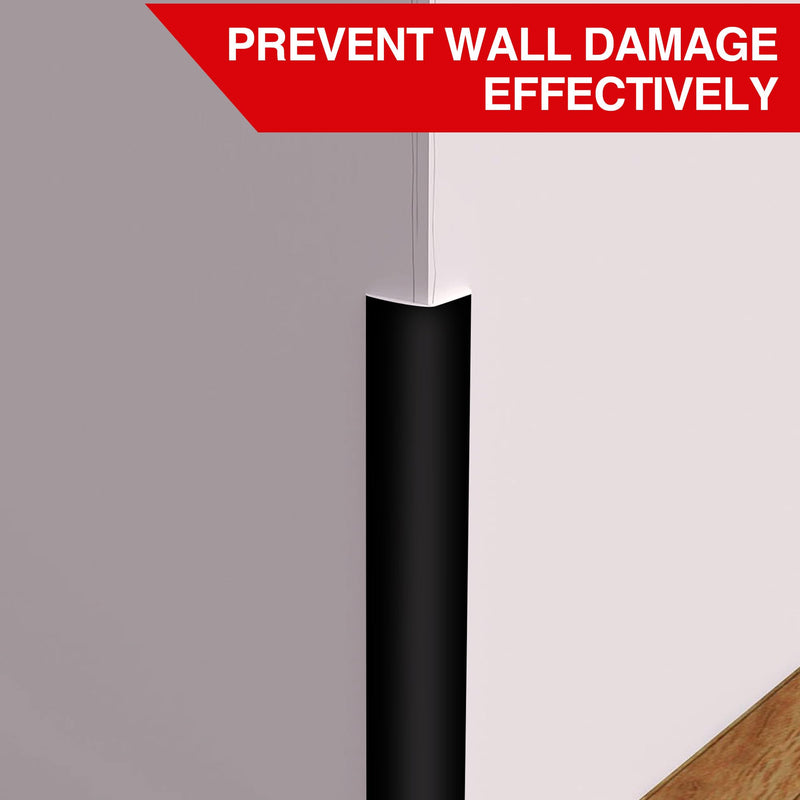 Black Wall Ceiling Molding Trim 2.4 Inch x 20 Feet, Corner Protector Edge Guard Peel and Stick Wall Trim Moulding Corner Molding Trim Caulk Strip, Self Adhesive Trim for Wall Edge, Ceiling, Countertop Black