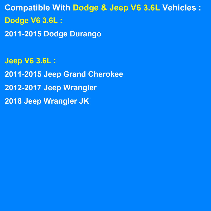 Upgrade Aluminium Thermostat Housing Compatible with Dodge Jeep 3.6 3.6L - 2011-2015 Durango & Grand Cherokee, 2012-2017 Wrangler JK JKU, 2018 Wrangler JK, Replace 902-852, 902852, 5184651AH 5184651AG
