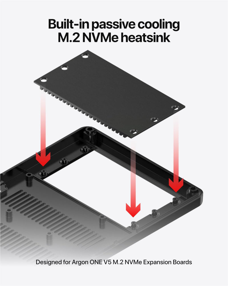 Argon ONE V5 Case with M.2 NVME Dual Expansion Board
