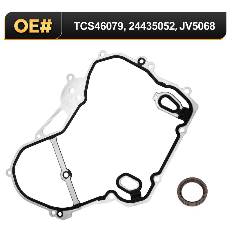 TCS46079 Timing Cover Gasket Set Compatible with 2.0L-2.4L Chevy Cobalt, Equinox, HHR, Malibu,Impala,Orlando,Captiva Sport/GMC Terrain/Buick Regal,Allure, Verano/Pontiac/Saturn Replace# 24435052