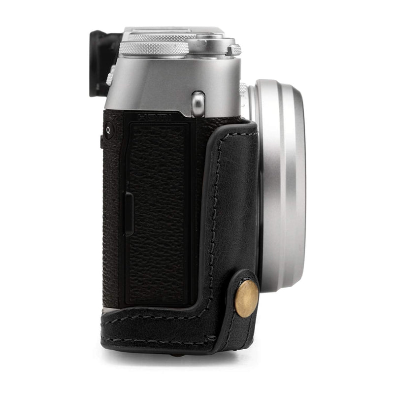 MegaGear MG1892 Ever Ready Genuine Leather Camera Case Compatible with Fujifilm X100V - Black