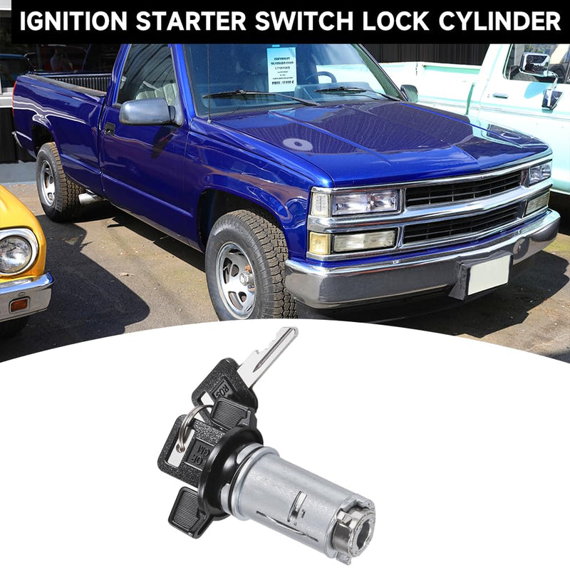 Ignition Starter Switch Lock Cylinder with Keys for Chevy C1500 C2500 C3500 1991-1994 for GMC Suburban C1500 C2500 1992-1994 | Durable Metal Materials | Replaces 12300443