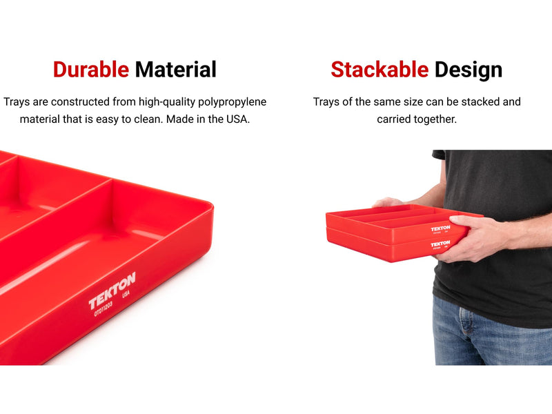 TEKTON 3-Compartment Organizer Tray (Black) | OTD11103 | Made in USA Black