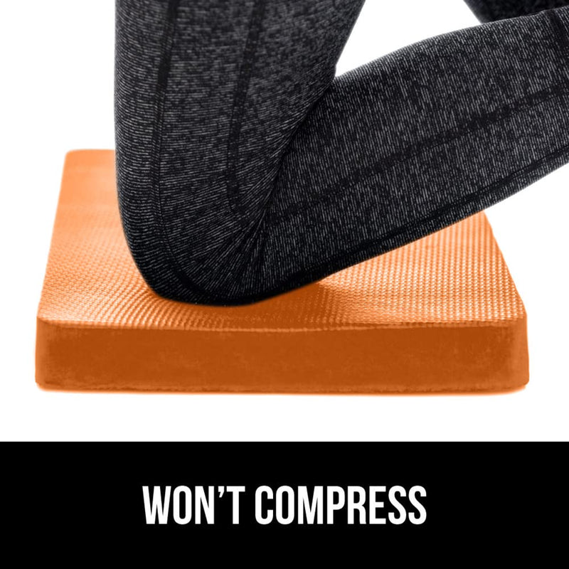 GORILLA GRIP® Extra Thick Patent Pending Supportive Foam Kneeling Pad, Large Cushion Knee Pads for Gardening, Baby Bath Time, Dirt and Water Resistant, Workout and Garden Supplies, 17.5x11, Orange 1