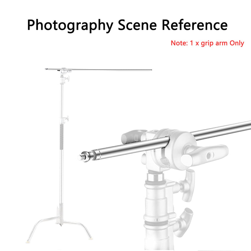 Selens 49 inch Extension Grip Crossbar Arm with 1/4" & 3/8" Screw Thread for C-Stand Reflector Flags and Other Studio Video Photography Devices
