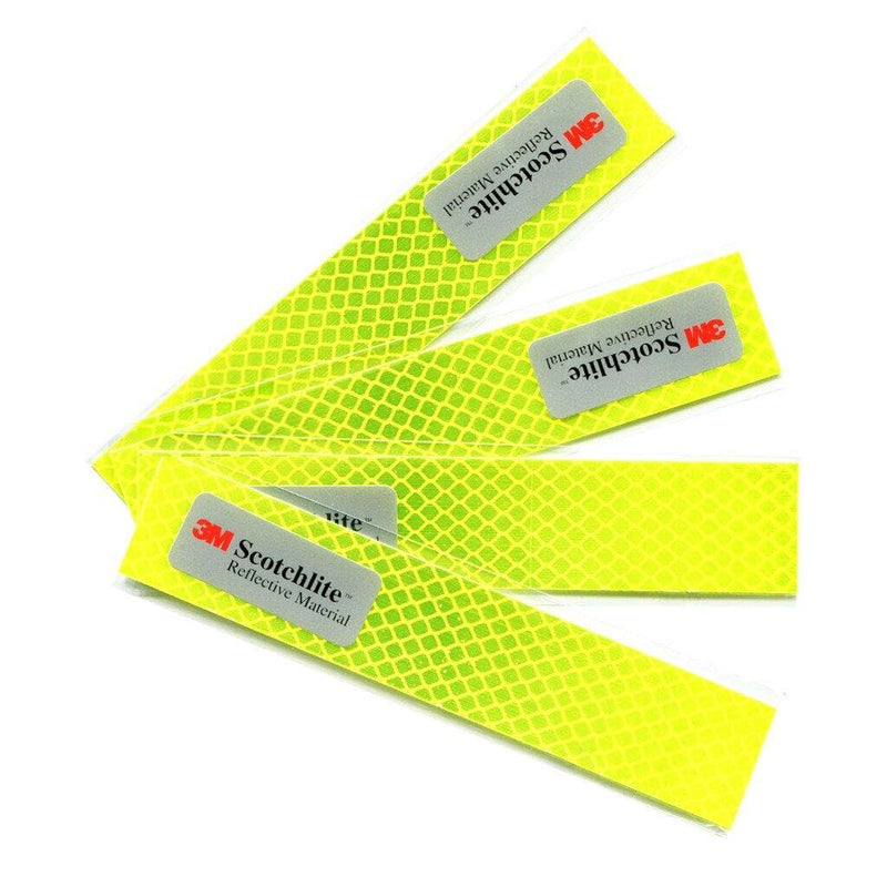 Salzmann Reflective Diamond Grade Sticker | Waterproof, All-Weather Reflective Stickers | Made with 3M Diamond Grade | Ideal for Cars, mailboxes, Garage Doors, etc. | Pack of 4 Yellow
