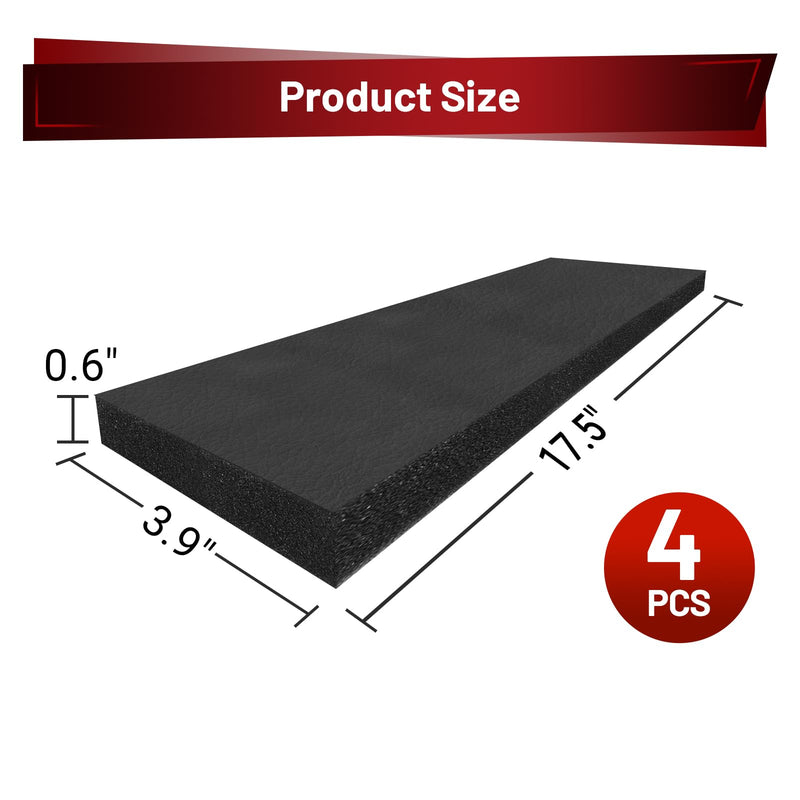 ROBLOCK 4 PCS Garage Wall Protector 17.5x4 inch, Self Adhesive Garage Wall Protector for Car Doors, Durable Foam Padding Wall Guard, Waterproof Car Door Protector, Easy Setup Wall Bumper Guards