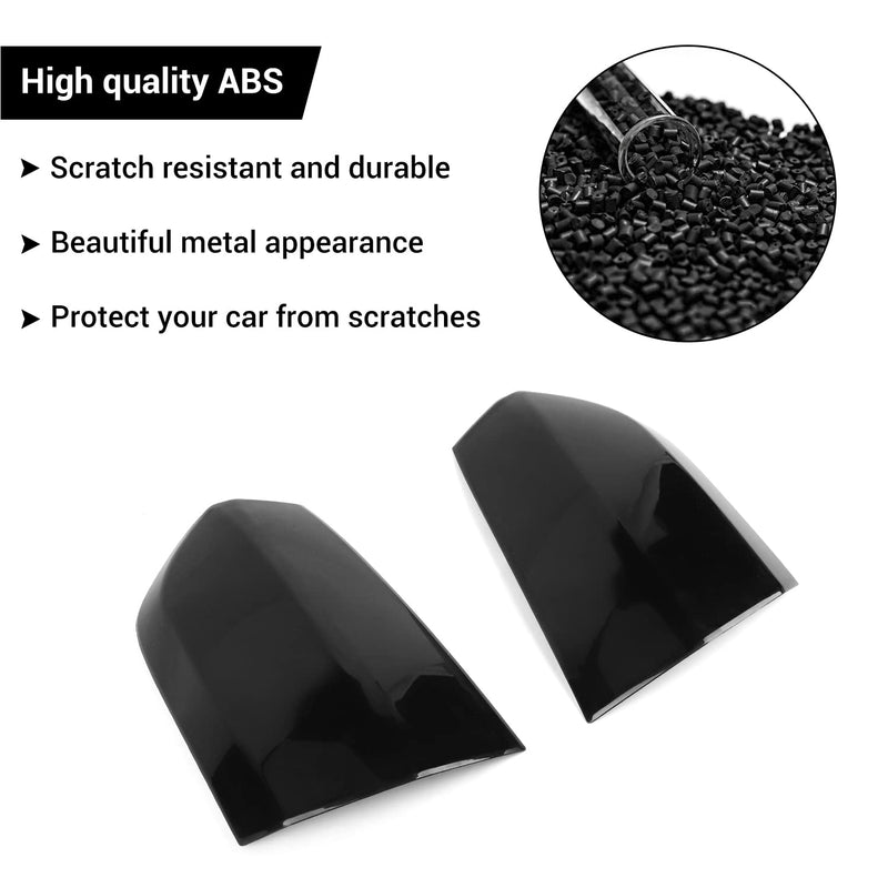 Hoolcar Tail Light Lamp Cover Guard Trim Bezel Frame Decor Exterior Accessories Compatible with 2011-2014 Chrysler 300, Smoked Black
