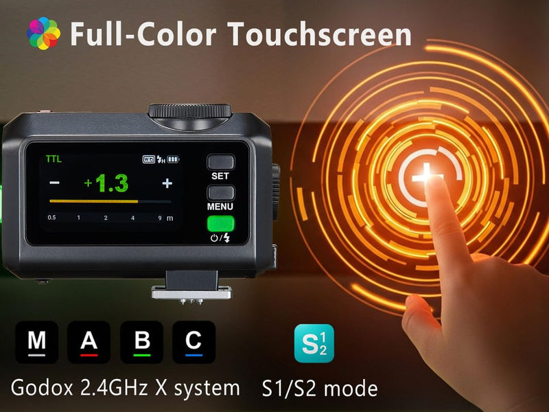Godox iT30 pro O TTL Mini Flash & Trigger- GODOX Authorized Distributor iT30 Pro O for Olympus - IT30Pro TTL Flash, Wireless Master & Receiver, HSS 1/8000 Second, 2.4G Wireless Black