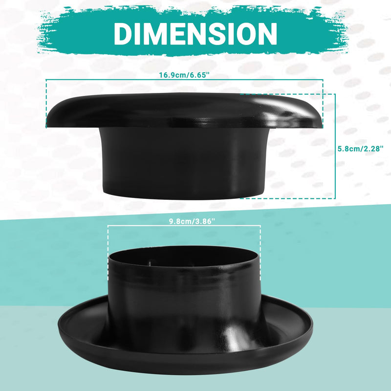 Velocity Stack Adapter, Aluminum Decorative Air Intake Turbo Guard 4 Inch Air Inlet Stack- Black