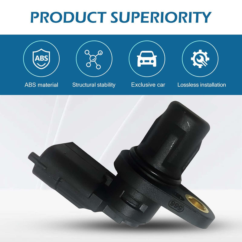 Car Camshaft Position Sensor, Standard Replacement Number F01R00B003, Engine System Sensor with Sealing Ring, for EPC Fault Light and Weak Start, Compatible with Chery 11-19 1.6L-L4 (Black)
