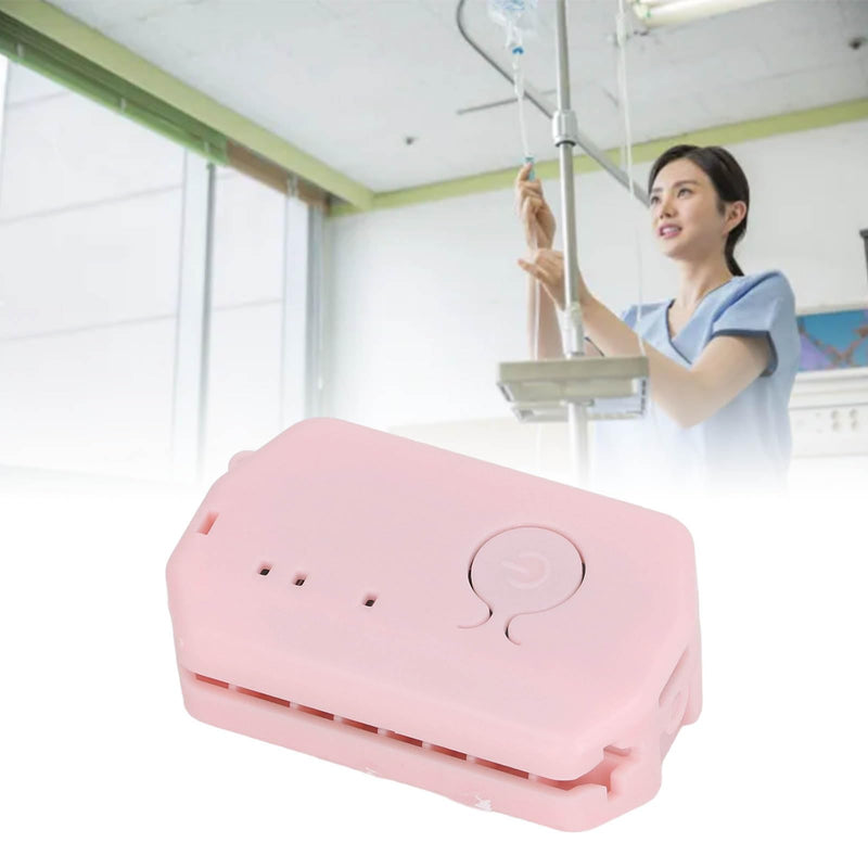 Infusion Alarm, Rechargeable Infusion Reminder Intravenous Drip Warning Device with 5 Different Alarm Sounds USB Night Light for Monitoring Fluids Work (Pink)