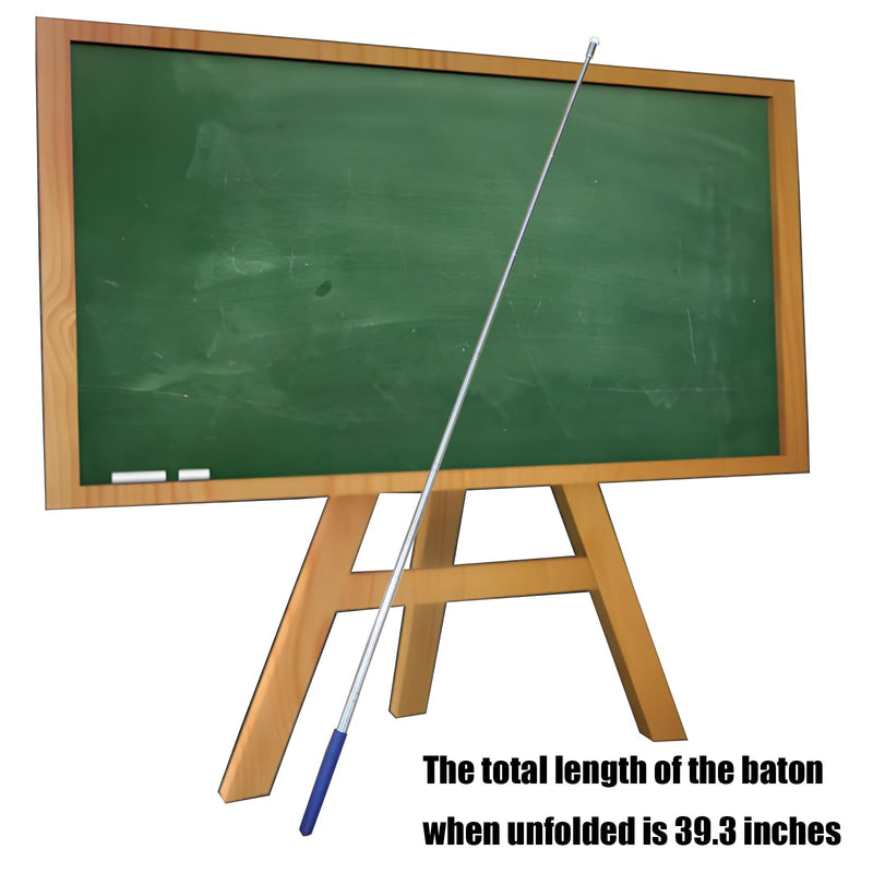 2PCS Retractable Teacher Pointer Large Screen Whiteboard Presentation Pin Blackboard for Coach Classroom Retractable Whiteboard Pointer Extends to 39 inch Blue