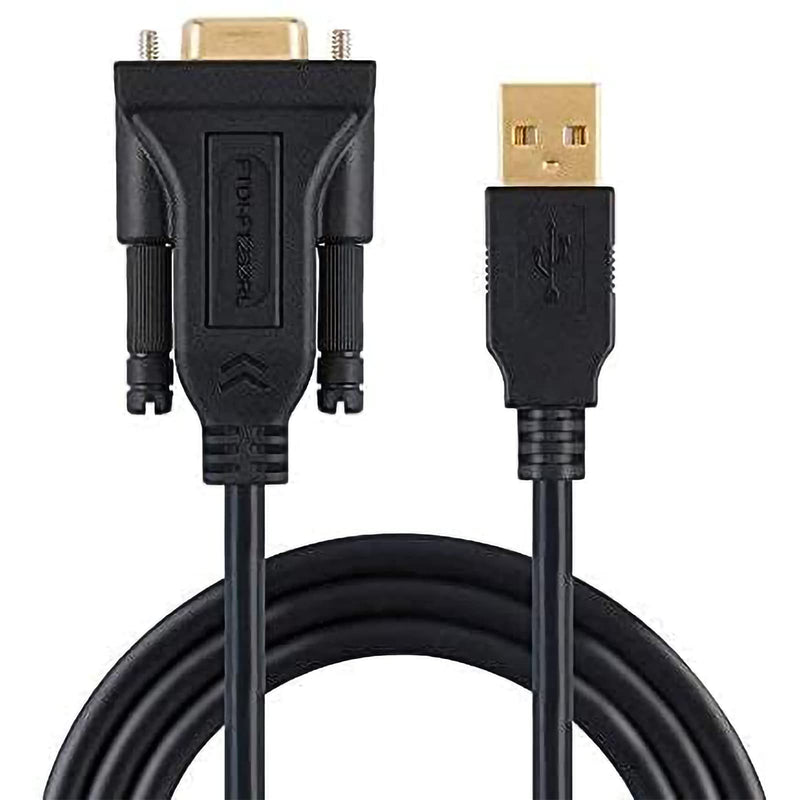 CableCreation USB to RS232 Serial Adapter (FTDI Chip), 6.6 Feet USB to DB9 Female Converter Cable for Windows 11, 10, 8.1, 8, 7, Vista, XP, Linux and Mac OS X, macOS, 2 Meters/Black 6.6FT / 2M FTDI Chipset