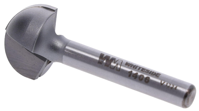 Whiteside Router Bits 1406 Round Nose Bit with 3/8-Inch Radius, 3/4-Inch Cutting Diameter and 7/16-Inch Cutting Length