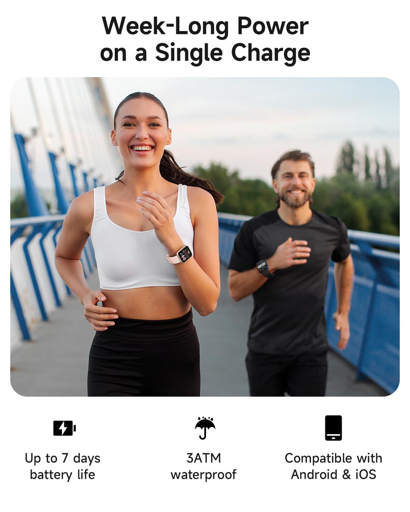 Woneligo Smart Watch for Women, Answer/Make Calls, Alexa Built-in, 1.85" Touch Screen Fitness Tracker for Android & iPhone, Heart Rate/Sleep/SpO2 Monitor Smartwatch, Waterproof (Rose Gold) Rose Gold