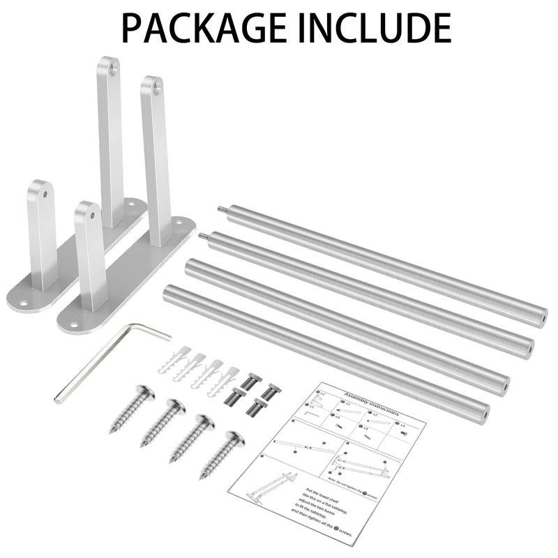 Towel Rack for Bathroom, Double Towel Bar 24Inch, Stainless Steel Bathroom Towel Holder, Double Towel Hanger Wall Mounted Towel Rod, Bathroom Towel Rack(Brushed Nickel) Brushed Nickel 24 Inch