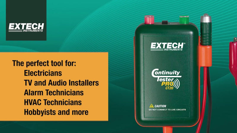 Extech CT20 Remote and Local Continuity Tester with Remote Probe