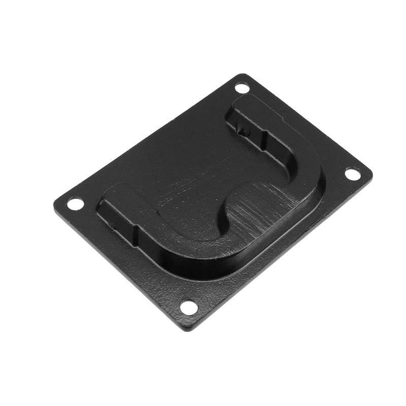 Bitray 2Pcs Recessed Flush Pull Handle 316 Stainless Steel Flush Ring Pull Handle Boat Hatch Pull Black (3.78 x 3.07inch) Black/96mm x 68mm