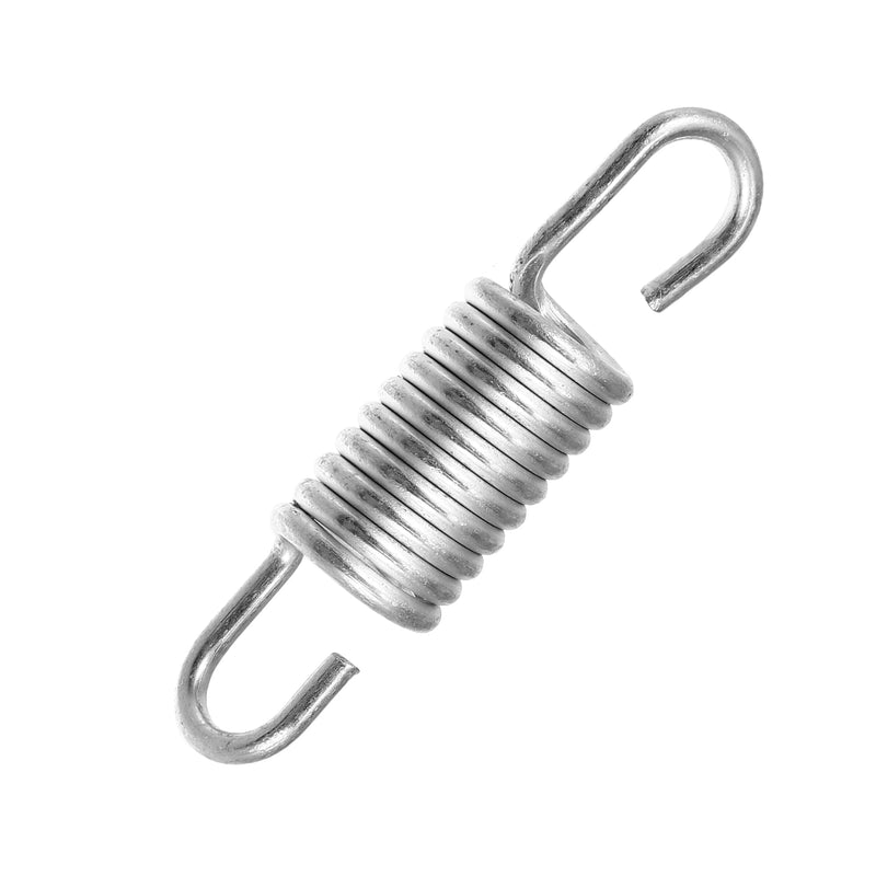 X AUTOHAUX 2pcs 6cm Length Silver Tone Plated Steel Motorcycle Brake Pedal Return Spring for Suzuki 2