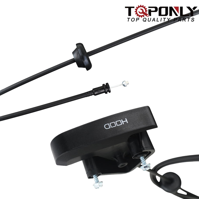 TQPONLY 912-086 Hood Release Cable & Pull Handle Compatible with 1994-2005 Dodge Ram 1500 2500 3500 Pickup Truck Replaces 55076343 55075422 55275849AA