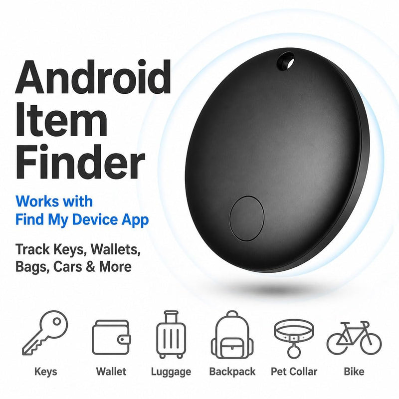 GPS Tracker for Vehicles No Monthly Fee (Android Only) - 2 Pack | Mini Car Tracker Tag, Tracking Devices, Hidden Compatible with Google's Find Hub for Pet, Car, Key, Luggage