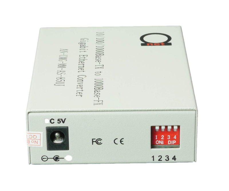 Multimode SC 850nm Gigabit Fiber Media Converter - Built-In SC Fiber Module 550m (0.34 miles) – to UTP Cat5e Cat6 10/100/1000 RJ-45 – Auto Sensing Gigabit | Fast Ethernet Speed - Jumbo Frame - LLF