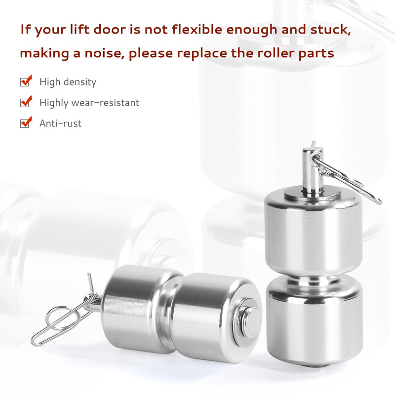 2Pcs Lift Cable Compatible with Gorilla Lift Trailer Gate Assist with EZ Spring Clips, with 4Pcs Aluminum Alloy Rollers Pins Washers, Fit for Open Utility Trailer Tailgate Ramp Lift Assist Kit