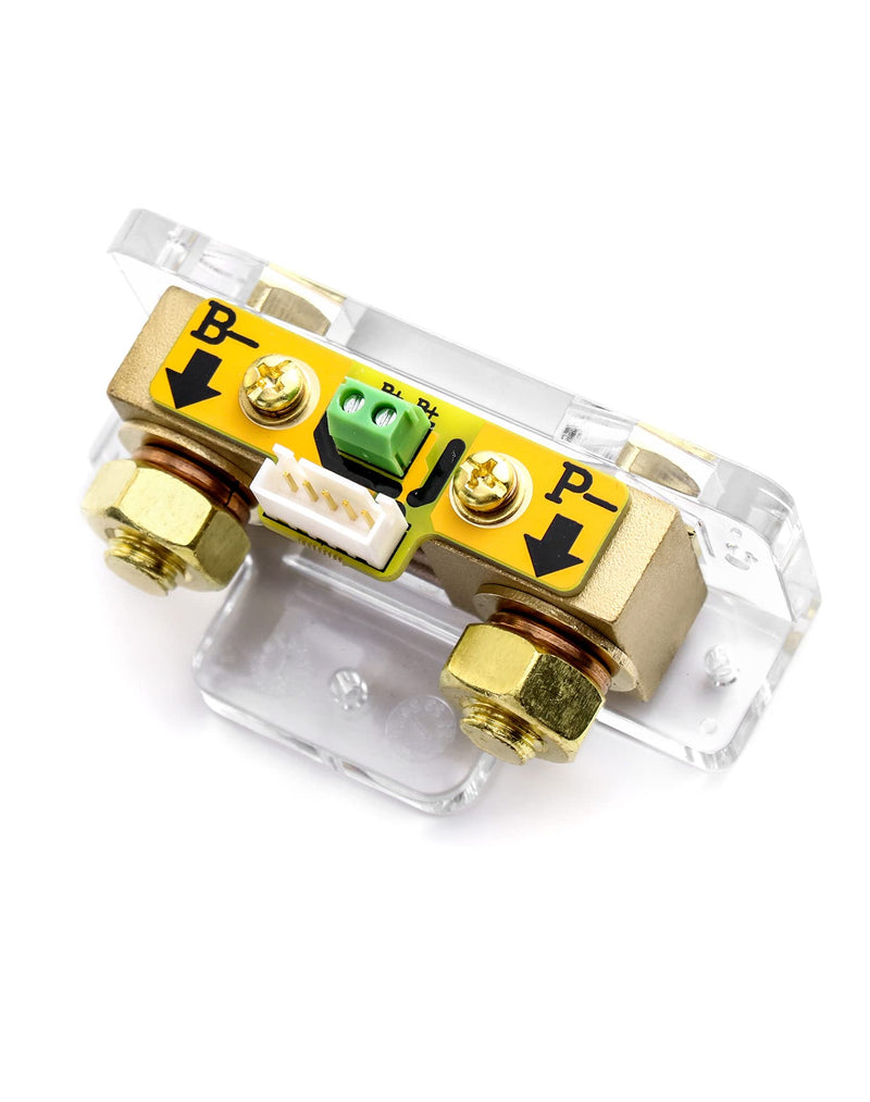  [AUSTRALIA] - QWORK Battery Monitor Voltmeter Ammeter, Voltage Range 8V-80V and up to 500A, Voltage Current Meter with 13 ft Custom Cable 8-80V 0-350A