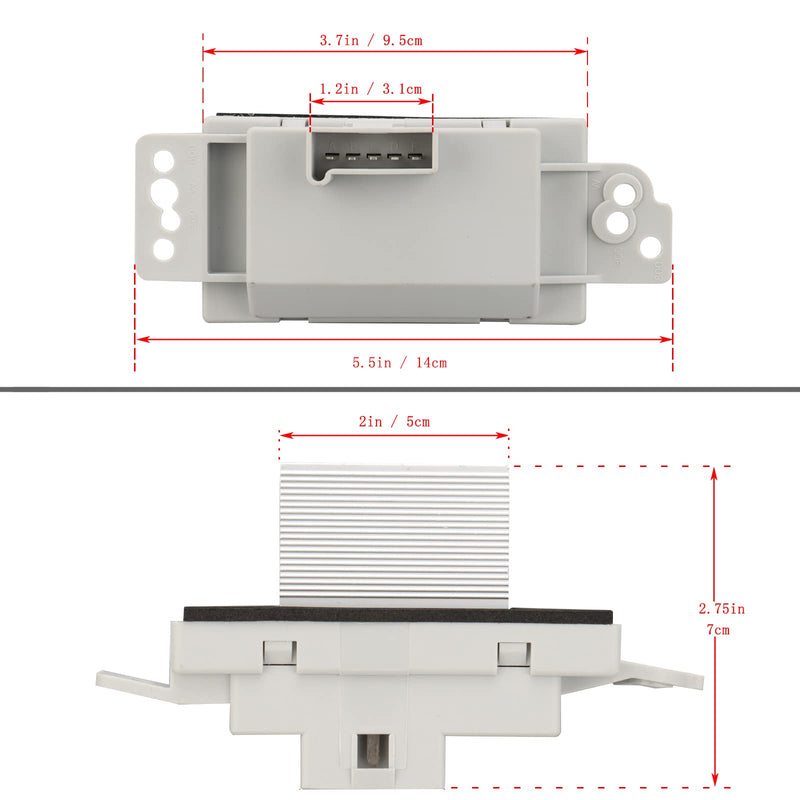 HVAC Blower Motor Resistor Kit Compatible with Chevy, GMC - Silverado, Tahoe, Suburban, Avalanche, Sierra, Yukon XL Rplace# 15-81773, 15-80567, 89018778, 89019351, 19260762