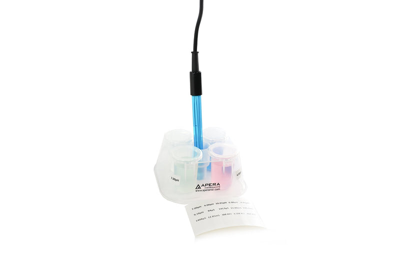 Apera Instruments AI1116 pH Calibration Solution Kit (7.00, 4.00, 10.01), 16 oz. Each, Plus a CalPod Solution Holder, NIST traceable