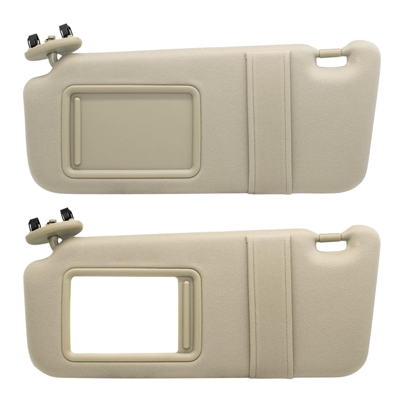Driver Left Side Sun Visor Without Light Compatible with Toyota Camry 2007 2008 2009 2010 2011 Replacement Number 74320-06780-E0 Colour Beige Beige(Left Driver)
