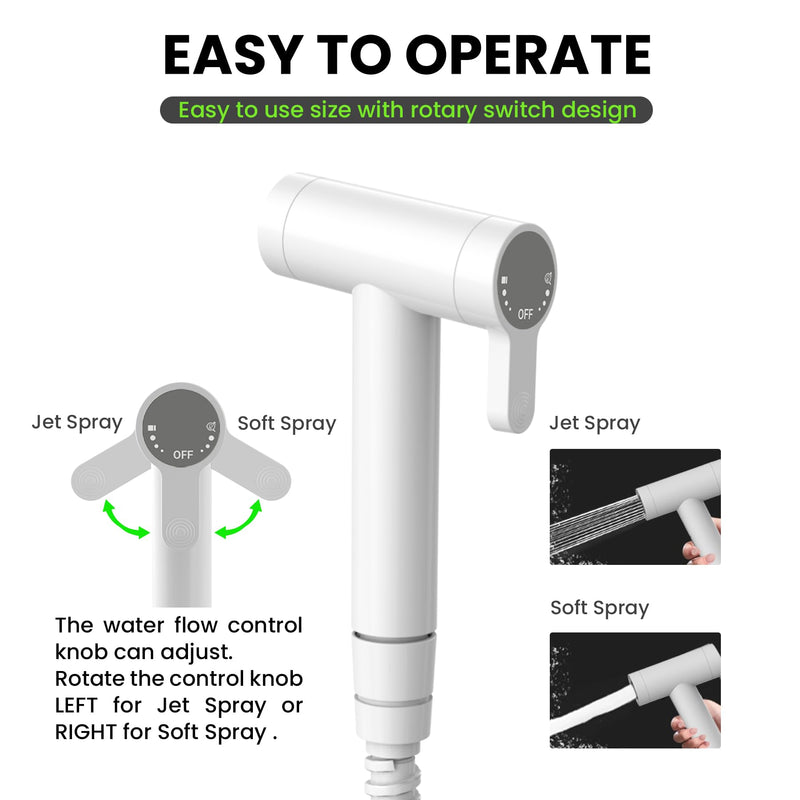 RV Bidet Sprayer – All Metal, RV Handheld Bidet with Water Hose & RV Fitting, Wall-Mount Toilet Sprayer for Motorhomes, Fifth Wheels, Trailers & Campers Toilet (WallMount)