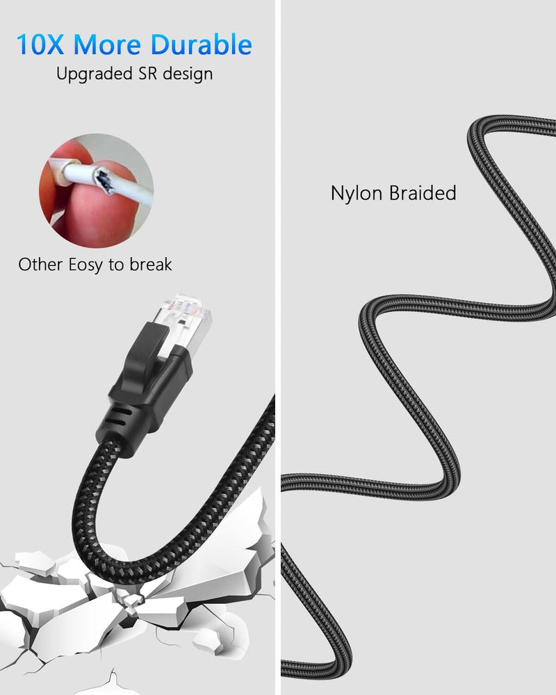 CERRXIAN USB A to Ethernet Cable 6.5 FT, Gigabit RJ45 LAN to Type A Adapter, Directly Connected Cat Network Cable Converter to Type A Cable Compatible for Laptop, Desktop PC, Switch, TV Box USB A to Gigabit Ethernet