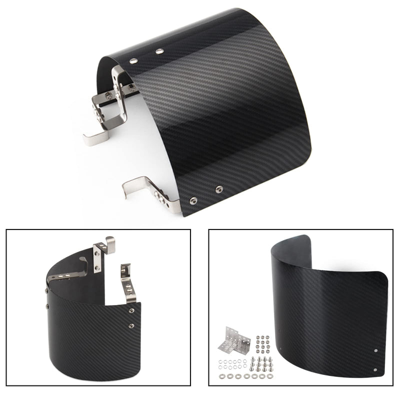Protective Air Intake Heat Shield Wrap, Heat-Insulation Air Filter Cover 2.5" - 3.5" - (Carbon Fiber Style) Carbon Fiber