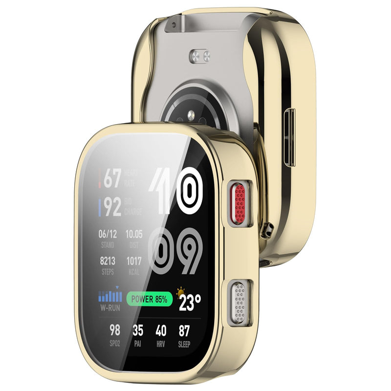 3-Pack Compatible with Amazfit Bip Max Full-Coverage TPU Protective,Lightweight, Scratch-Resistant Watch Case/Available Metallic Plating Colorful Designed for Amazfit Bip Max (Silver&Gold&Blue) Silver&gold&blue