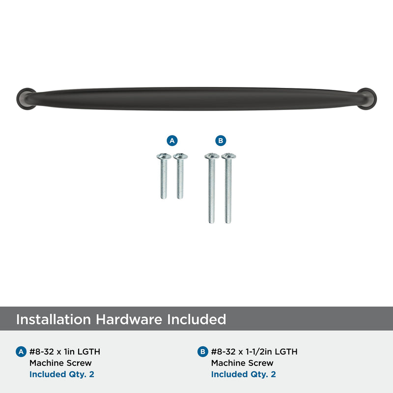 Amerock Kane 10-1/16 inch (256 mm) Center-to-Center Black Bronze Cabinet Pull, BP53810BBR