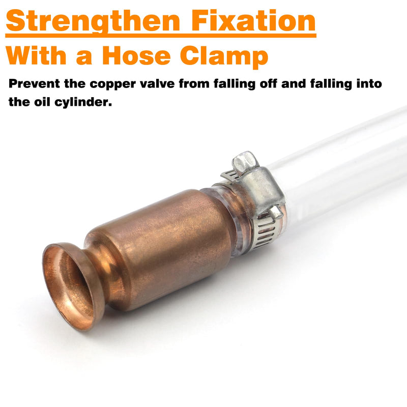 Gas Siphon Pump 1/2'' Copper Valve 6FT Syphon Hose for Water Gasoline Fuel & Other Liquid Safety Self Priming Shaker Siphon Hand Pump Tube