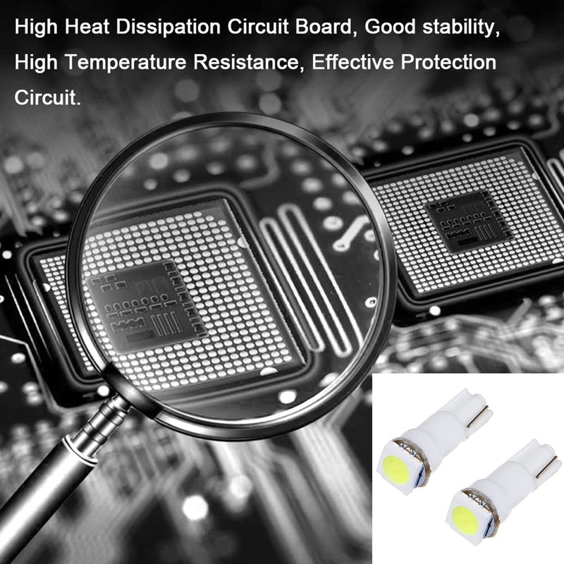cciyu T5 58 70 73 74 Dashboard Gauge 1-SMD 5050 LED Wedge Lamp Bulbs Lights Replacement fit for Dashboard instrument Panel Light Bulbs LED Lamps,20Pack White