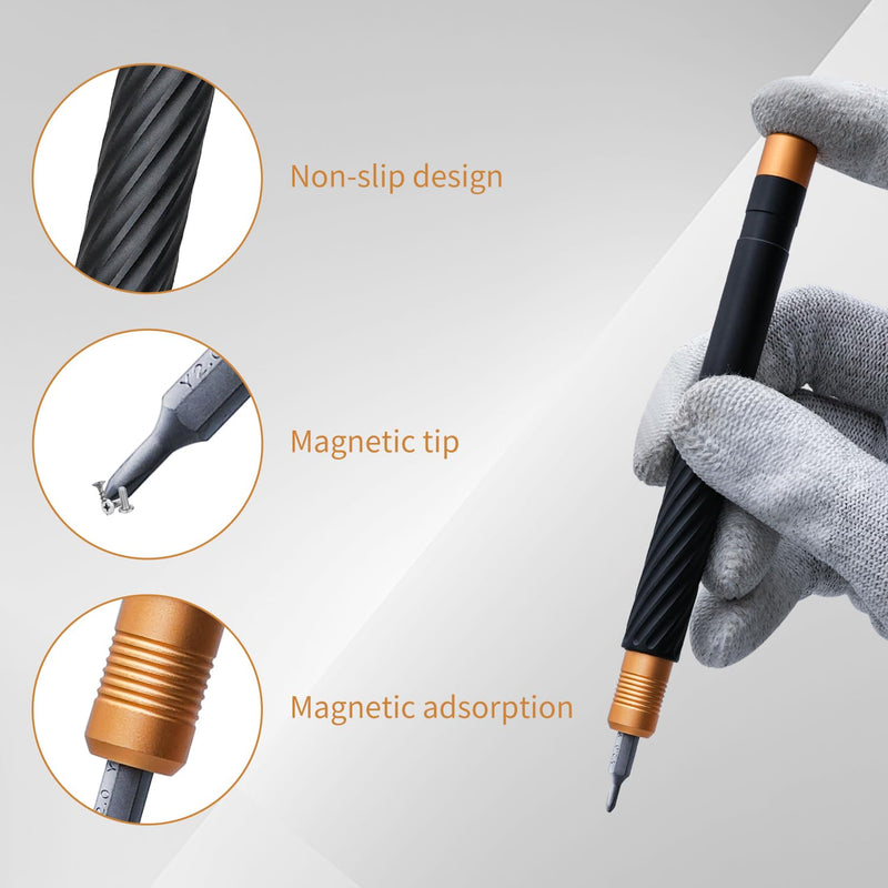 HengTianMei Eye Glasses Screwdriver Kit 12 in 1 Magnetic Screwdriver Set, Small Screw Driver Repair Tool Set for Eye Glasses Xbox, Computer, Phone, Macbook, Laptop, Game Console, Watch