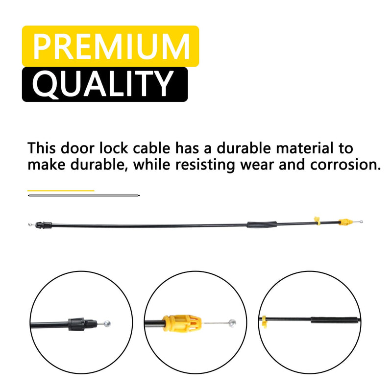 Door Latch Cable Compatible with 2007-2013 Silverado GMC Sierra, 25.8 in. Front Left or Right Door Lock Cable Connect with Inner Door Handle Yellow terminal