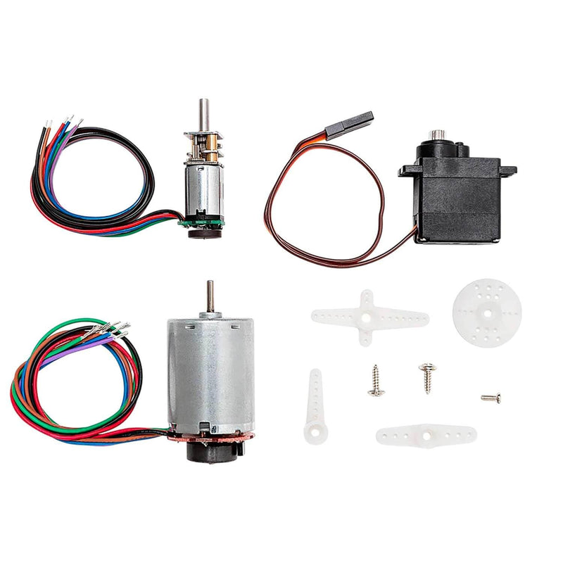 Arduino Engineering Kit R2 Motors Backup [AKX00033] - Replacement Kit with Servo Motor, Geared Motor with Encoder, and Micro DC Motor with Encoder for Arduino Projects.