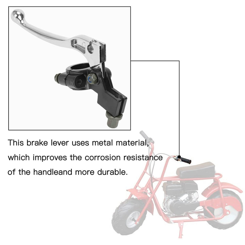 YOXUFA Mini Bike Brake Clutch Handle Lever for Coleman CT100U CC100X Baja DoodleBug DB30 Motovox MBX10 MBX11 Monster Moto 79cc 97cc Mini Bike Powersports Parts 7/8" 22mm Handle 61" Brake Cable Black
