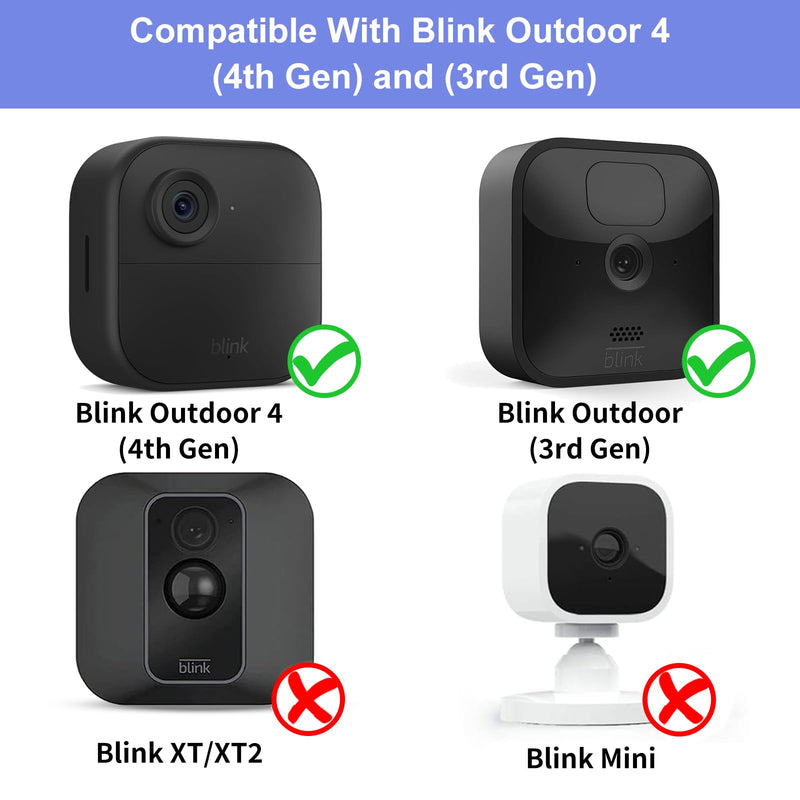 Wall Mount for Blink Outdoor 4 (4th Gen) & Blink Outdoor (3rd Gen), 3 Pack Weatherproof Protective Housing and 360° Adjustable Mount with Sync Module 2 Mount (Blink Camera Not Included, Black)