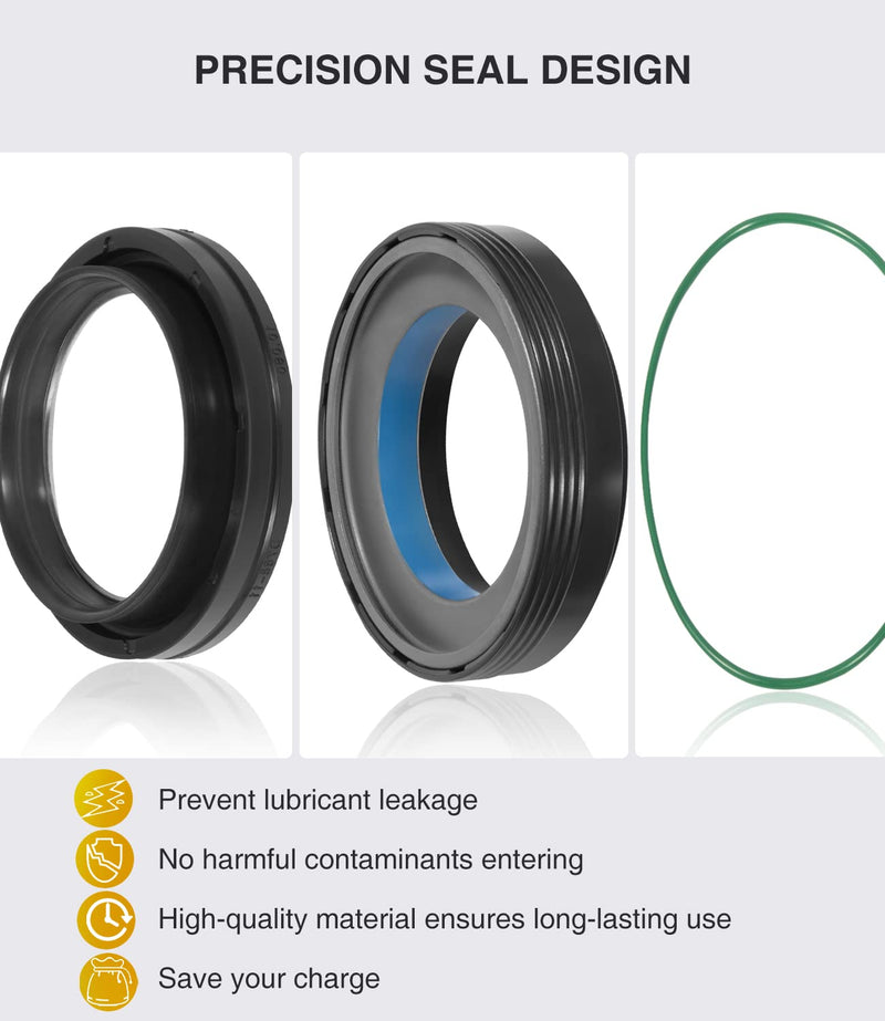 Front Axle Vaccum Knuckle & Tube Seal Kit - Fit for Ford 1998-2004 F250 F350 F450 F550 Super Duty Excursion Dana 50 60 Front Axle Knuckle Tube, Front Oil Seal Set, Replace 50491, 50381, 41784-2, 6 PCS for 1998-2004 Ford F250 F350 F450 F550