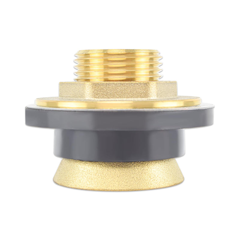 HYDRO MASTER Brass Closet Spud, Brass Urinal Spud, 1-1/2 Inch x 1-1/2 Inch