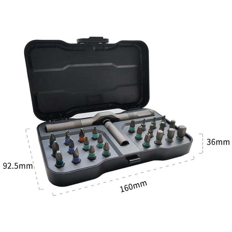 24 in 1 Magnetic Ratchet Screwdriver Set - Precision Professional Tool Kit with Case for Electronics, Computer, Phone, Watch, Bicycle, DIY Home Repair