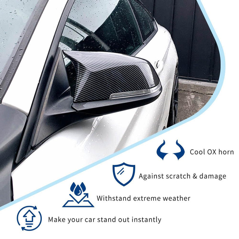 Side Mirror Cover Compatible with 3-Series F30 F31 F34 / 4-Series F32 F33 F36 / 2-Series F22 F23 / 1 Series F20 X1 E84 M2 F87 (Carbon Fiber Pattern, F22 F30 F32 F36) Carbon Fiber Pattern